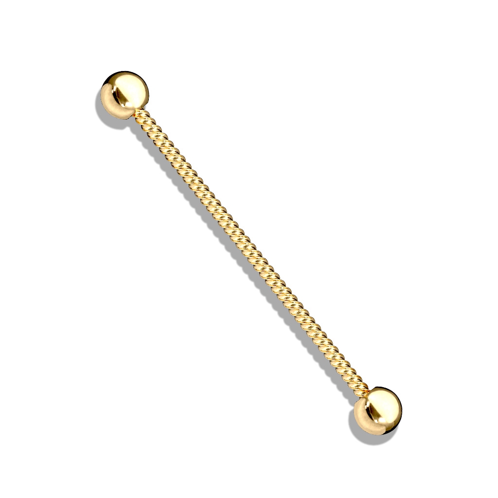Šperky4U Industrial piercing 1,6 x 38 mm - ID01030-GD