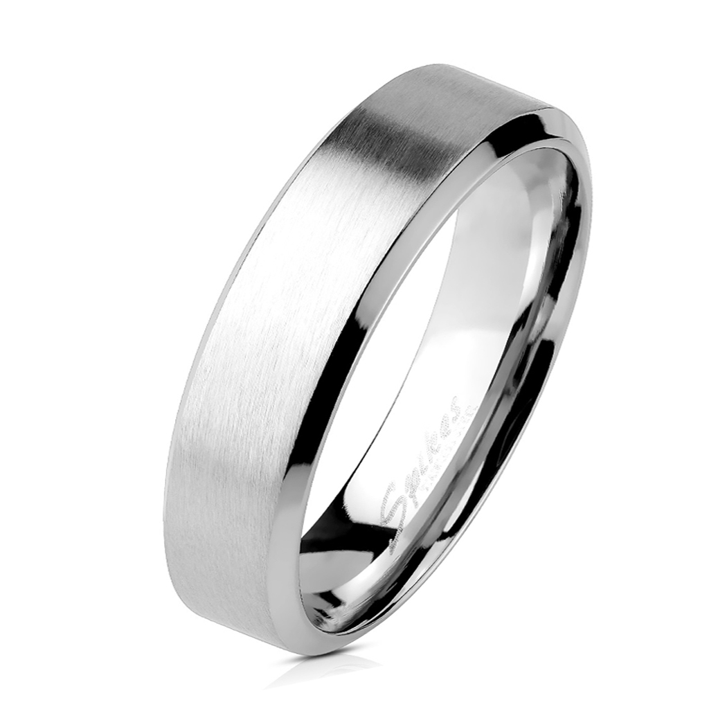 Spikes USA Ocelový prsten matný - velikost 62 - OPR1393-6-62