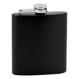 Černá ocelová kapesní lahev - placatka 175 ml
