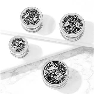 PL01249-16 Plug do ucha pentagram