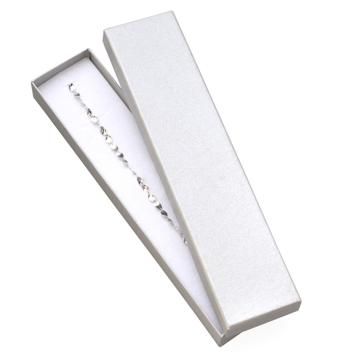 Darčeková krabička na náramok - perleťovo biela
