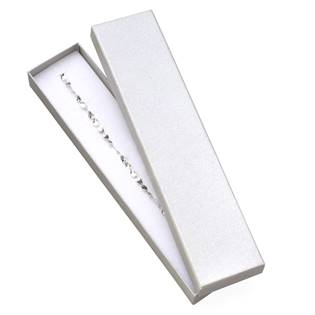 Dárková krabička na náramek - perleťově  bílá