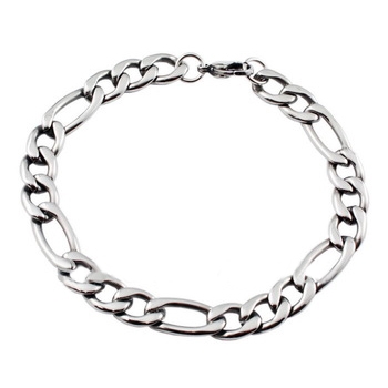Šperky4U Pánský ocelový náramek Figaro - OPA1581