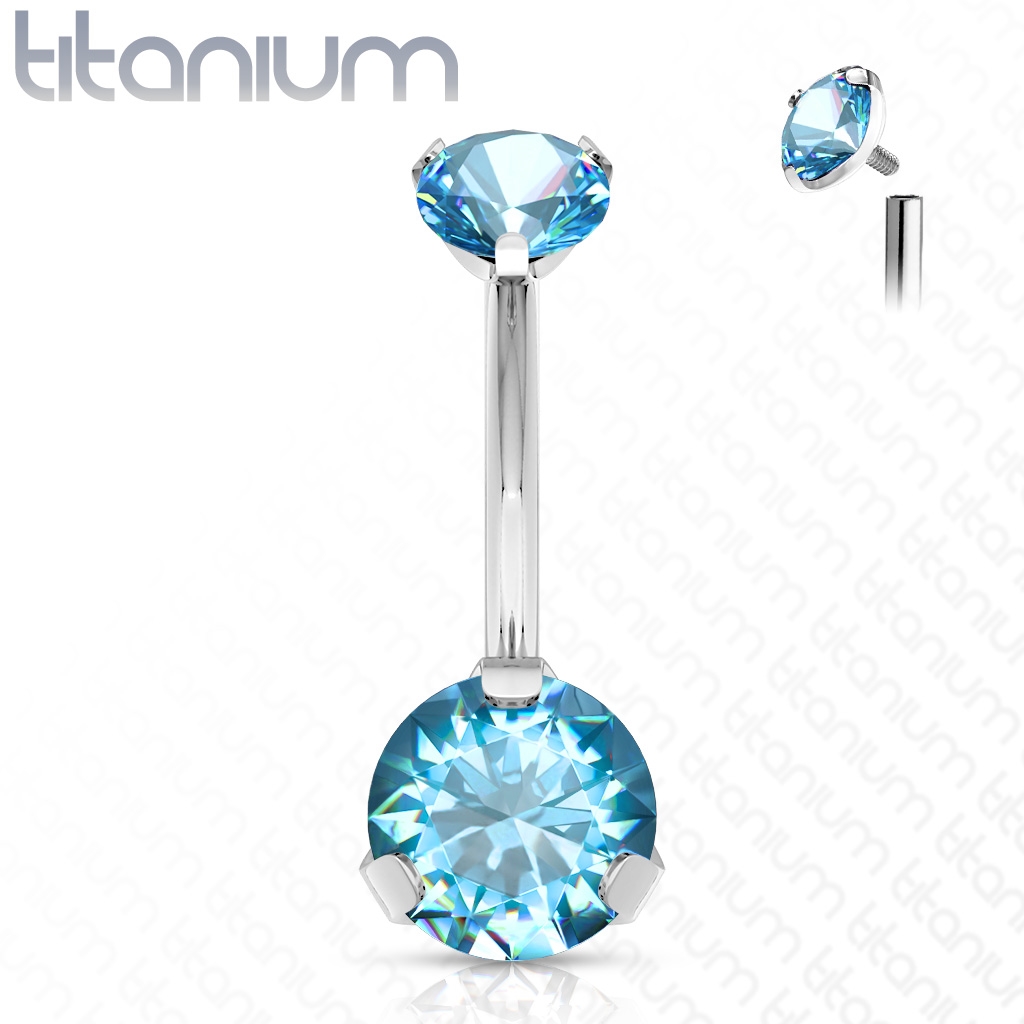 Šperky4U Piercing do pupíku - TITAN - TIT1056-Q