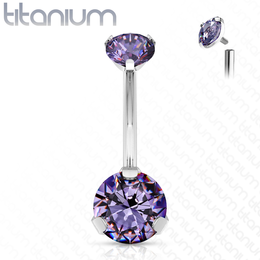 Šperky4U Piercing do pupíku - TITAN - TIT1056-TZ