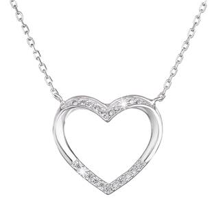 Stříbrný náhrdelník srdce