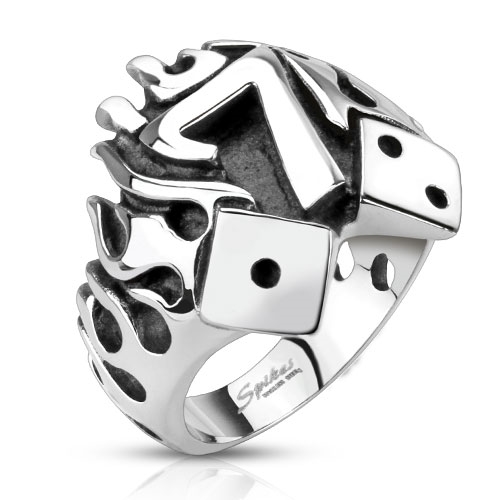 Oceľový prsteň - hracie kocky