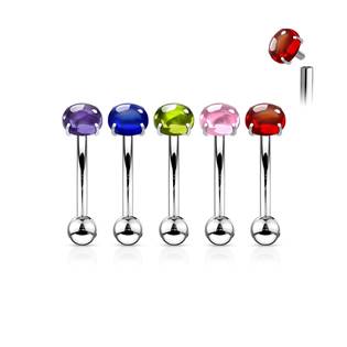 Piercing do obočí s kulatým kamenem