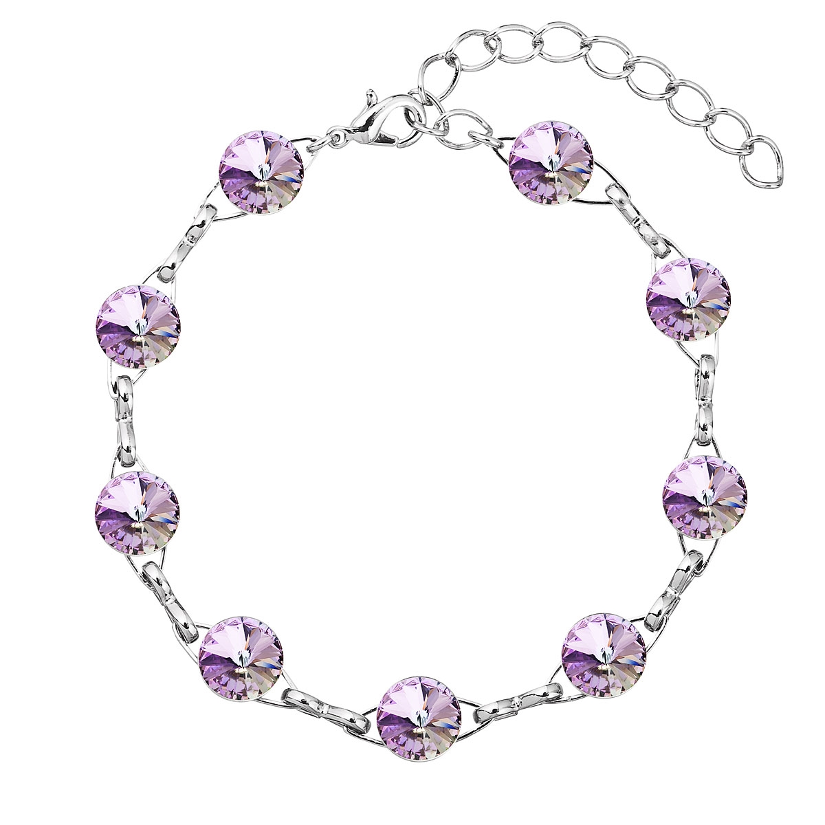 Náramok bižutéria so Swarovski kryštálmi, Violet