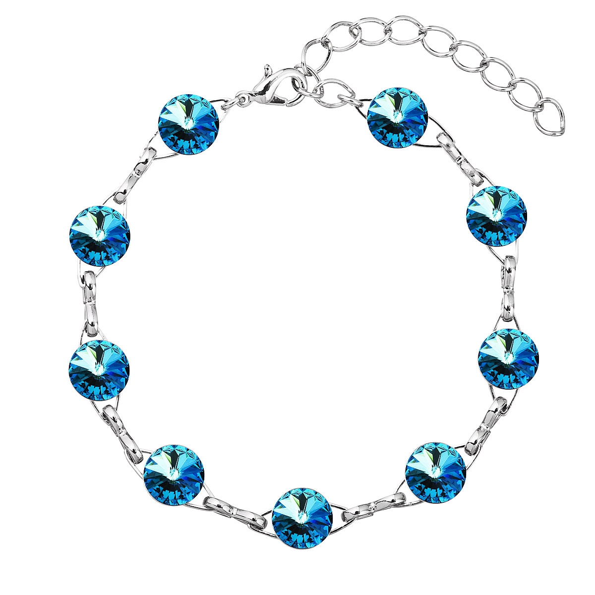 Náramok bižutéria so Swarovski kryštálmi, Bermuda Blue