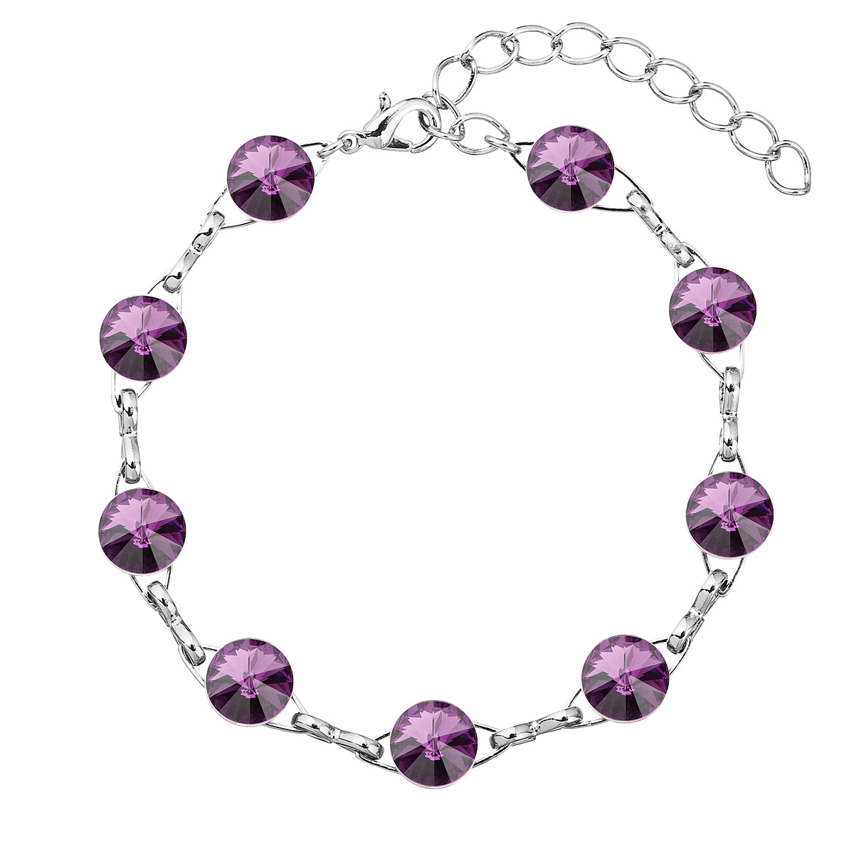 Náramok bižutéria so Swarovski kryštálmi, Amethyst