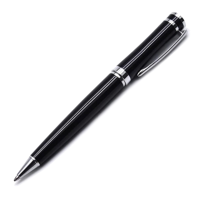 Guľôčkové pero čierne, čierna náplň