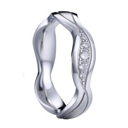7AE AN1046 Dámský stříbrný snubní prsten - velikost 50 - AN1046-D-50