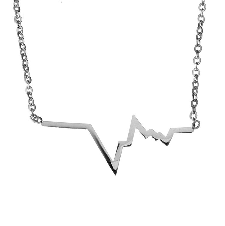 Šperky4U Ocelový náhrdelník HEARTBEAT - OPD0188-ST
