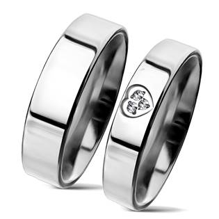 NSS3004-ZR NSS3004-ZR Snubní prsteny chirurgická ocel - pár