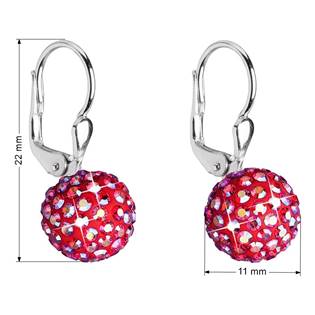EG2040-SAB Stříbrné náušnice s krystaly Crystals from Swarovski® Siam AB