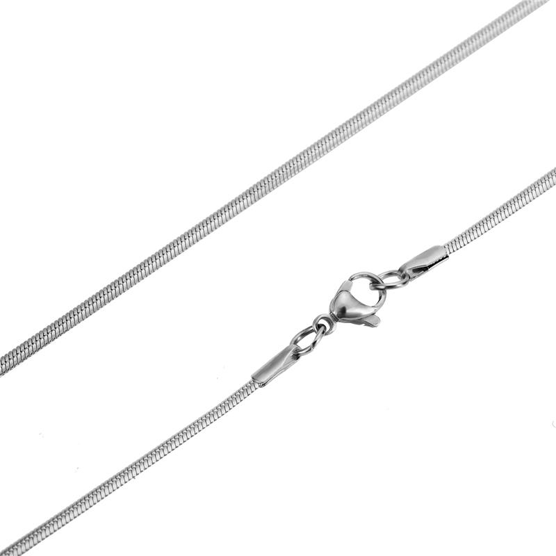 Šperky4U Ocelový řetízek had plochý, š. 3 mm, délka 45 cm - OPE1096-030-45