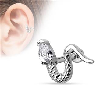 Levně Cartilage piercing do ucha - had - CP1074