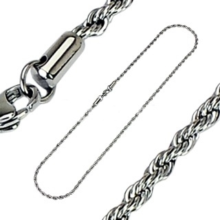 Šperky4U Ocelový řetízek kroucený, šíře 2 mm - OPE1087-020-50