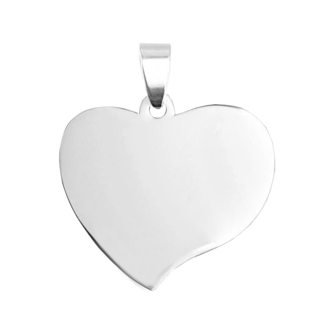 Šperky4U Ocelový přívěšek srdce asymetrické 30 x 32 mm - DR1293