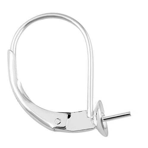 Strieborné náušnicové zapínanie uzatvorené - dámsky patent Ag 925/1000 - 1 kus