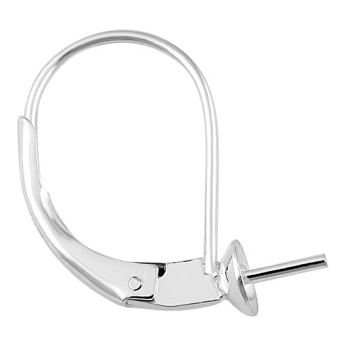 Strieborné náušnicové zapínanie uzatvorené - dámsky patent Ag 925/1000 - 1 kus