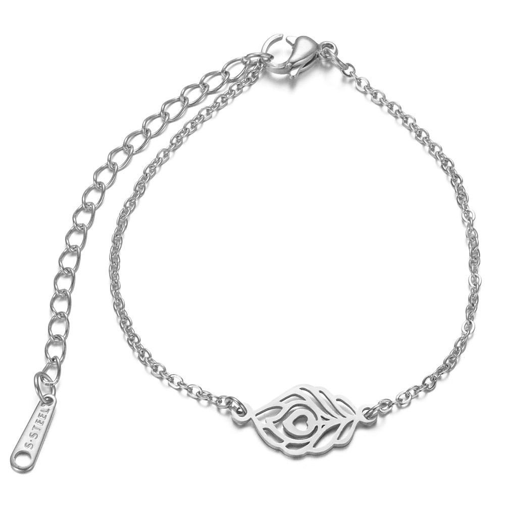 Šperky4U Ocelový náramek s peříčkem - OPA1600-ST