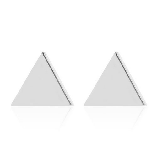 Oceľové geometrické náušnice trojuholníky
