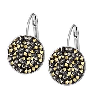 Náušnice s krystaly Crystals from Swarovski® GOLDEN CHOCOLATE
