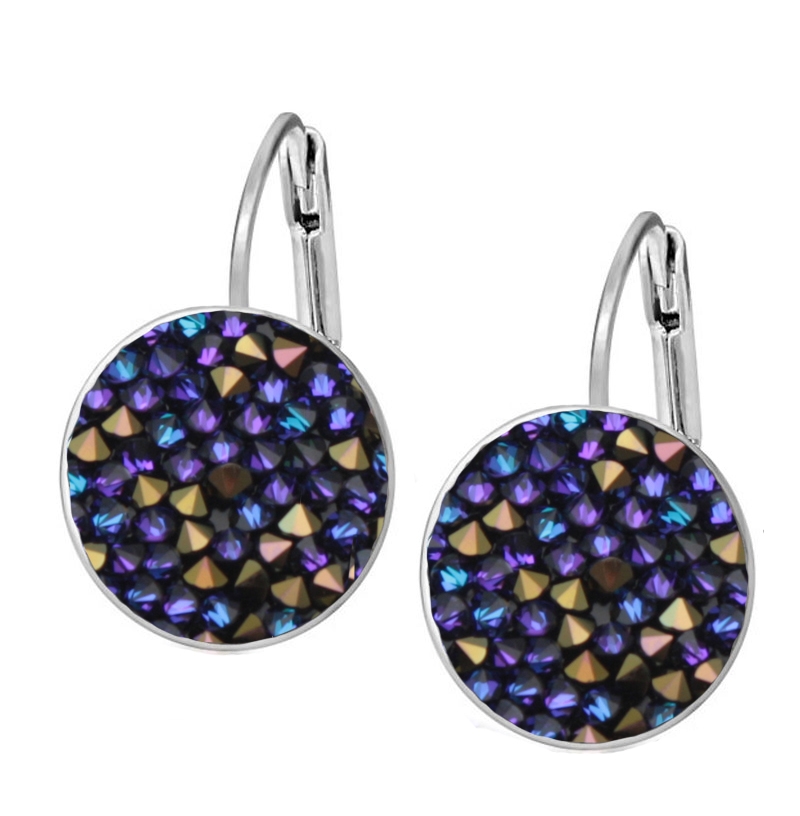 Náušnice s kryštálmi Crystals from Swarovski ® Heliotrope