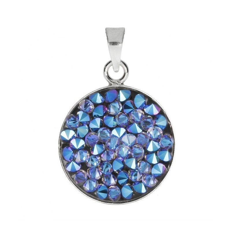 Prívesok Crystals from Swarovski ® 15mm, BLUE SHIMMER