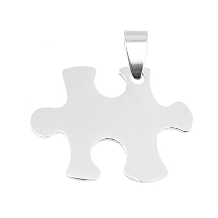 Šperky4U Ocelový přívěšek - destička puzzle pravé - DR1294-P