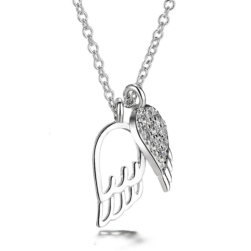 Strieborný náhrdelník - anjelské krídla