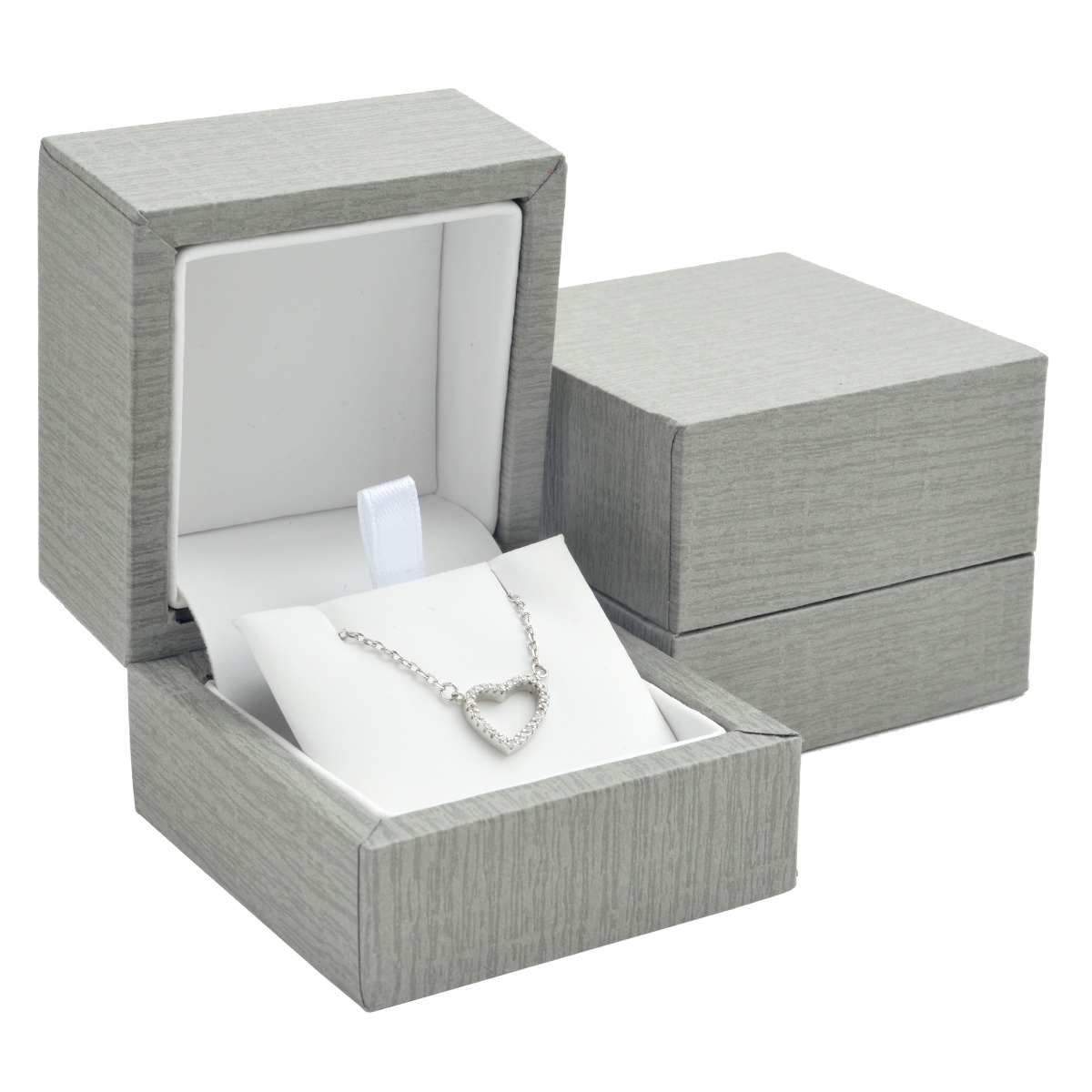Plastová krabička na náhrdelník - imitácia kože