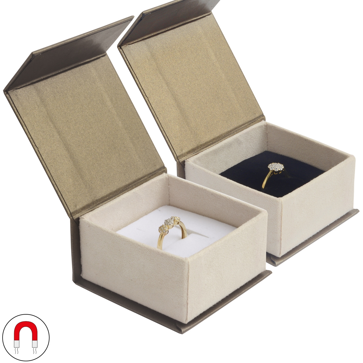 Šperky4U Dárková krabička na prsten, magnetické zavírání - KR0329-BR