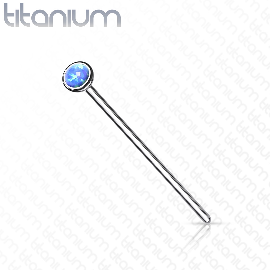 Šperky4U Variabilní piercing do nosu TITAN, opál 2 mm - TIT1060-OP05