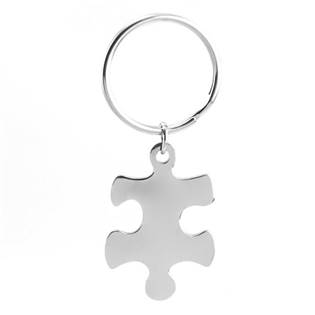 Ocelový přívěšek na klíče - puzzle