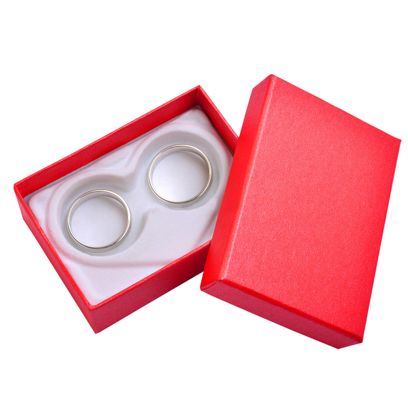 Šperky4U Dárková krabička na snubní prsteny - červená - KR0349-K