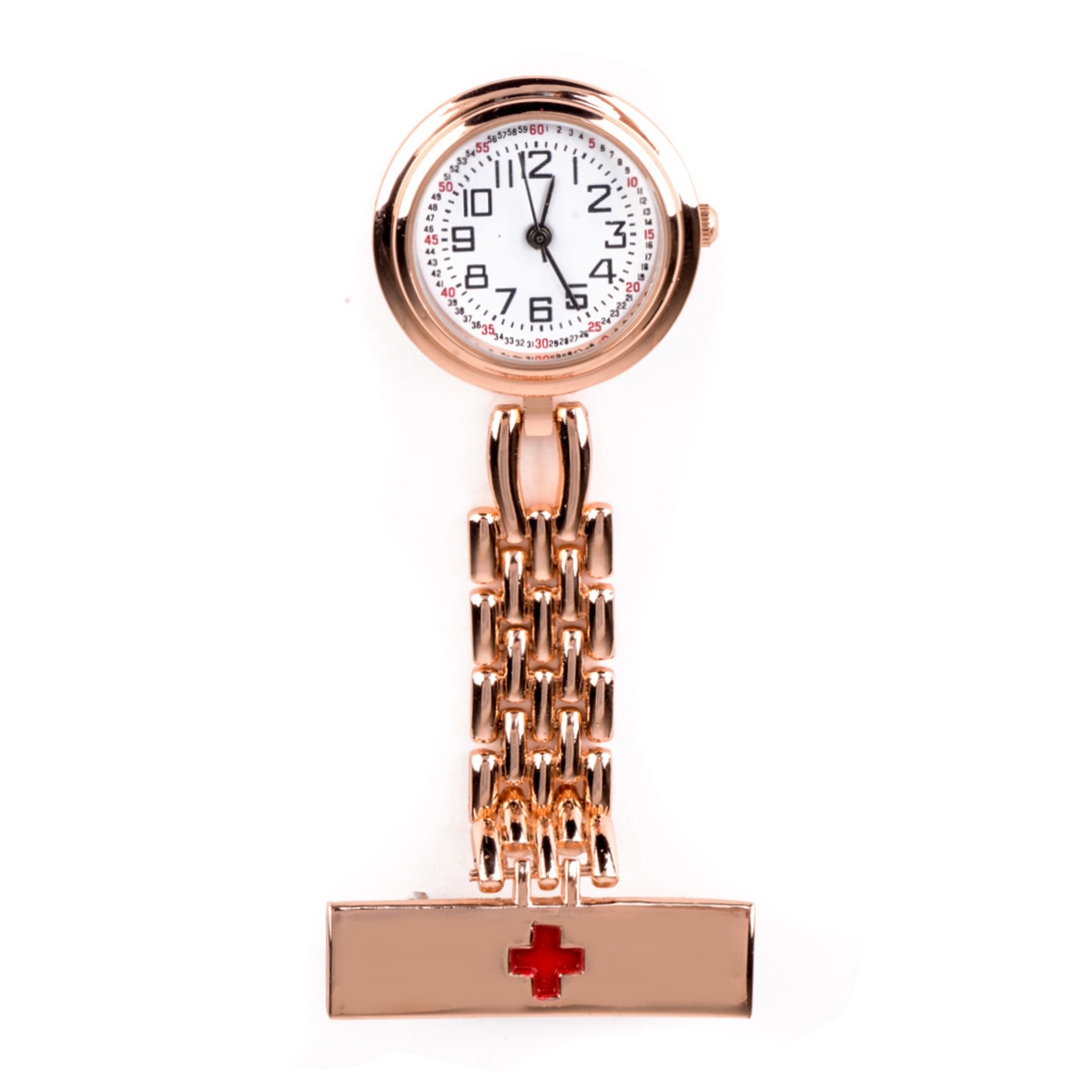 Pozlátené pripínacie strieborné hodinky pre zdravotníkov
