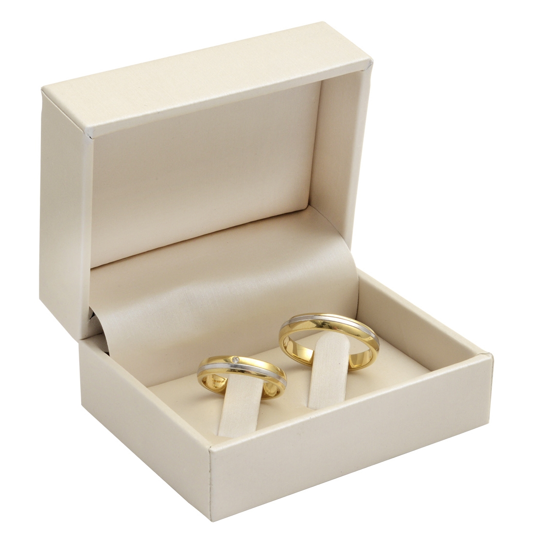 Darčeková krabička na snubné prstene, smotanová