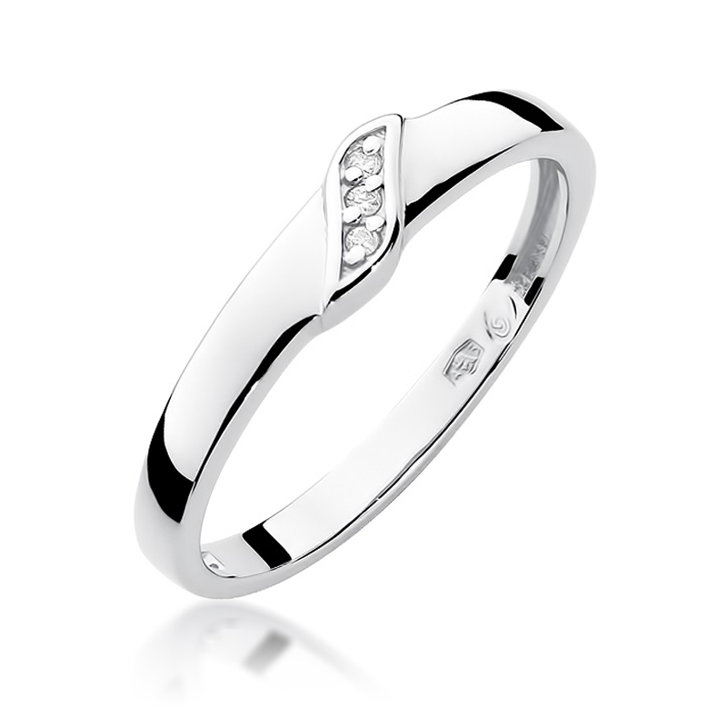 NUBIS® Zlatý zásnubní prsten s diamanty - velikost 53 - W-176W-53