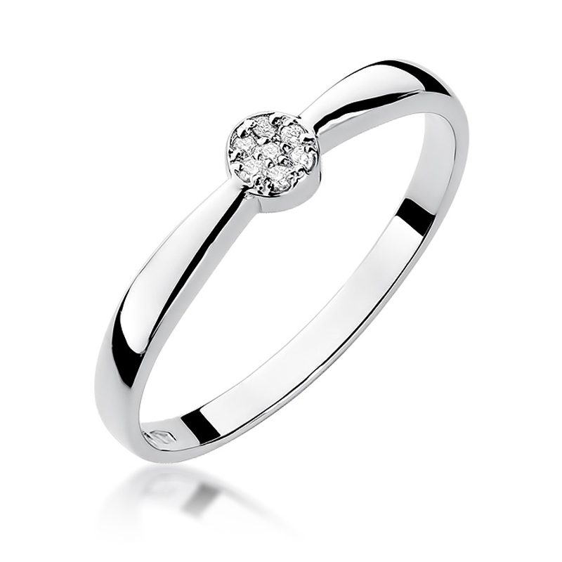NUBIS® Zlatý zásnubní prsten s diamanty - velikost 53 - W-322W-53
