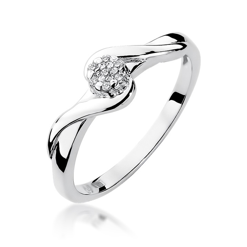 Zlatý zásnubný prsteň s diamantmi