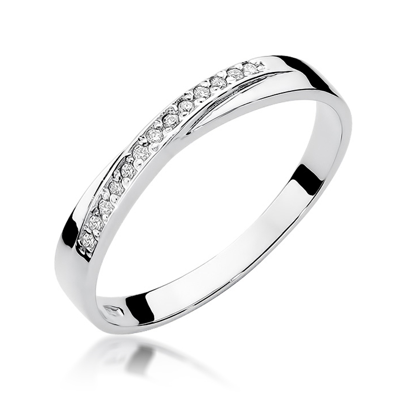 NUBIS® Zlatý prsten s diamanty - velikost 55 - W-305W-55