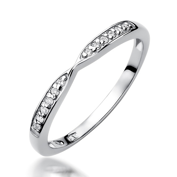 NUBIS® Zlatý prsten s diamanty - velikost 54 - W-425W-54