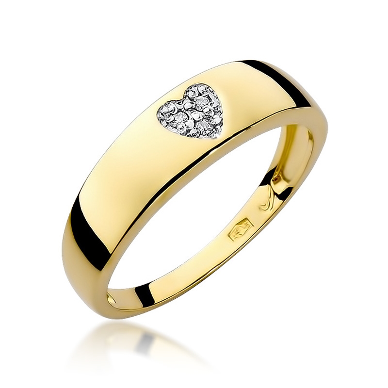 NUBIS® Zlatý zásnubní prsten s diamanty - velikost 59 - W-064G-59