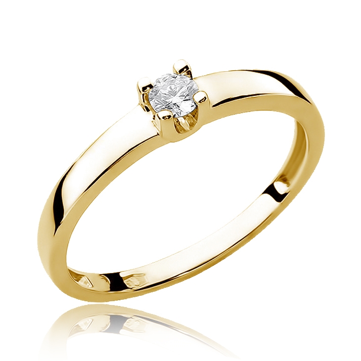 NUBIS® Zlatý zásnubní prsten s diamantem - W-225G0.10