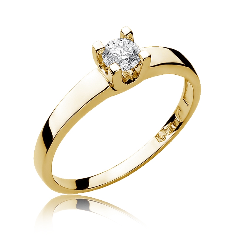 NUBIS® Zlatý zásnubní prsten s diamantem - W-225G0.25