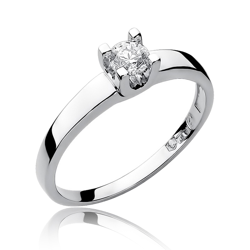 NUBIS® Zlatý zásnubní prsten s diamantem - W-225W0.25