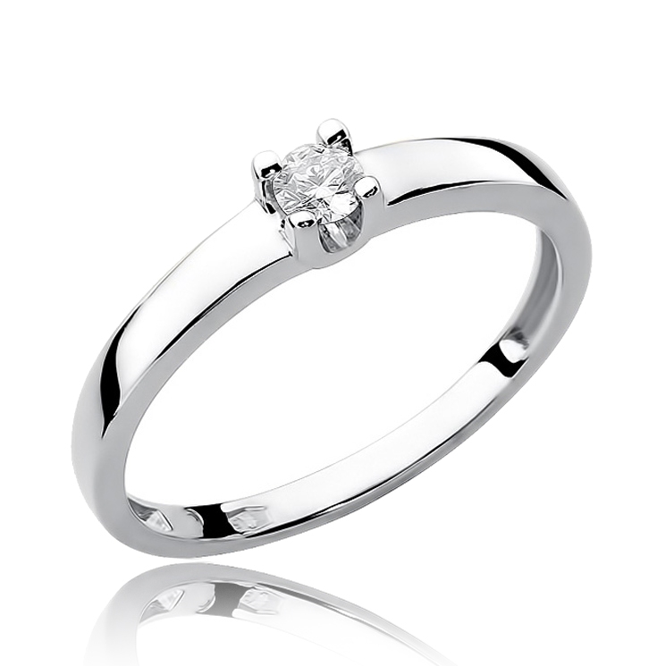 NUBIS® Zlatý zásnubní prsten s diamantem - W-225W0.10